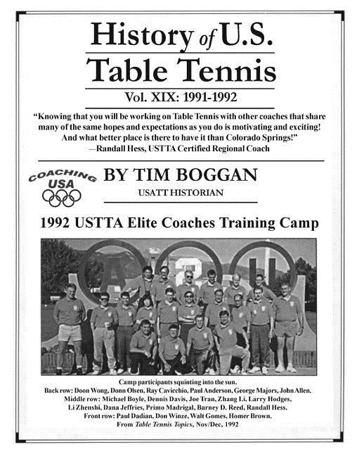 History of U.S. Table Tennis Volume 19 by Boggan, Tim