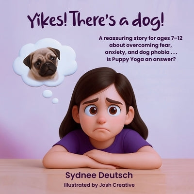 Yikes! There's a dog!: A reassuring story for ages 7 to 12 about overcoming fear, anxiety, and dog phobia . . . Is Puppy Yoga an answer? by Deutsch, Sydnee