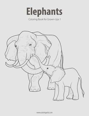 Elephants Coloring Book for Grown-Ups 1 by Snels, Nick