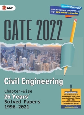 GATE 2022 Civil Engineering - 26 Years Chapter-wise Solved Papers (1996-2021) by G K Publications (P) Ltd