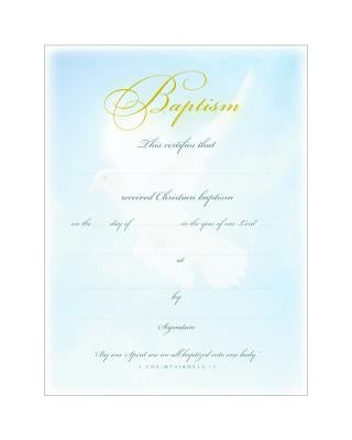 Baptism Certificate by Warner Press