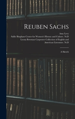 Reuben Sachs: a Sketch by Levy, Amy 1861-1889