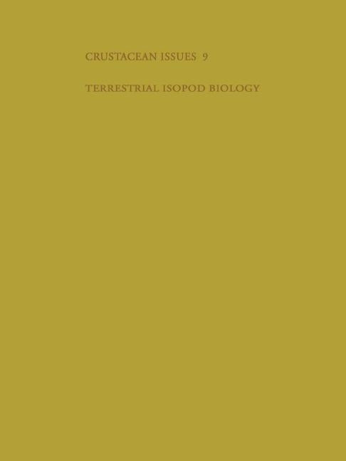 Terrestrial Isopod Biology by Alikhan, A. M.