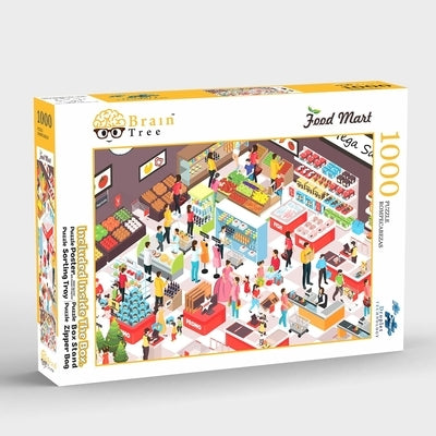 Brain Tree - Food Mart 1000 Piece Puzzle for Adults: With Droplet Technology for Anti Glare & Soft Touch by Brain Tree Games LLC