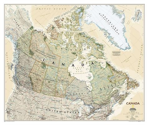 National Geographic Canada Wall Map - Executive - Laminated (38 X 32 In) by National Geographic Maps