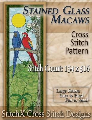 Stained Glass Macaws Cross Stitch Pattern by Stitchx