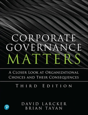 Corporate Governance Matters by Larcker, David