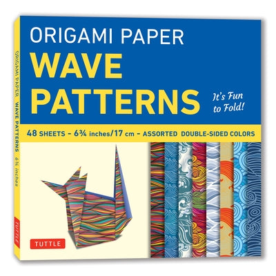Origami Paper - Wave Patterns - 6 3/4 Inch - 48 Sheets: Tuttle Origami Paper: Origami Sheets Printed with 8 Different Designs: Instructions for 8 Proj by Tuttle Studio