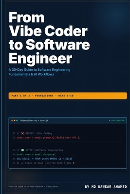 From Vibe Coder to Software Engineer: Part 1: Foundations (Days 1-10) - A 30-Day Guide to Software Engineering Fundamentals and AI Workflows by Ahamed, Kawsar