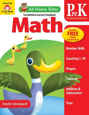 At-Home Tutor: Math, Prek Workbook by Evan-Moor Corporation