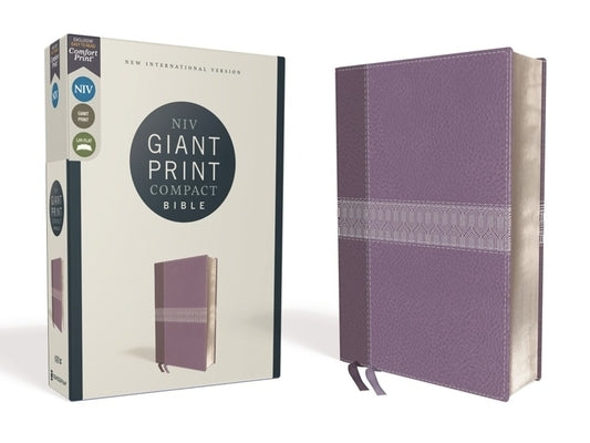 Niv, Giant Print Compact Bible, Leathersoft, Purple, Red Letter Edition, Comfort Print by Zondervan