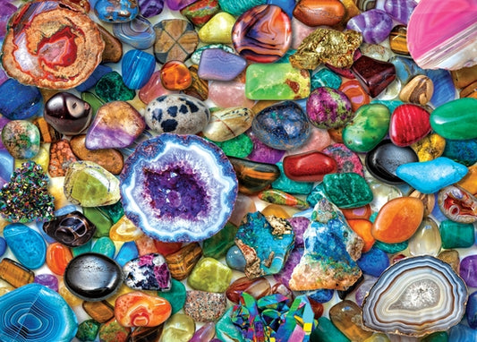 Crystals and Gemstones 1000 Piece Jigsaw Puzzle by Peter Pauper Press Inc