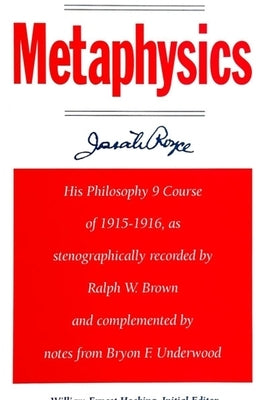 Metaphysics by Royce, Josiah