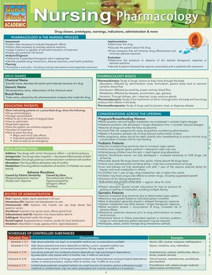 Nursing Pharmacology by Barcharts Inc