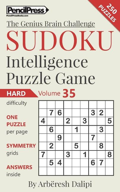 Sudoku Puzzle Books Volume 35. Hard. Sudoku Intelligence Puzzle Game by Dalipi, Arbëresh