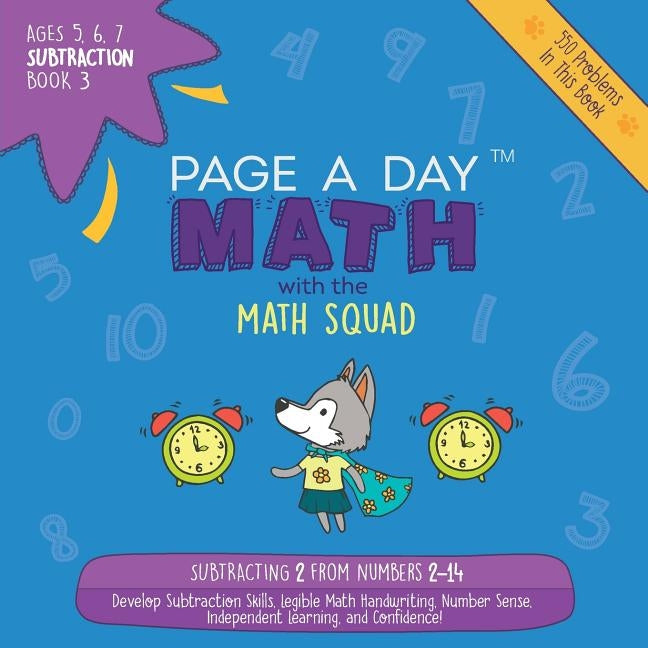 Page A Day Math: Subtraction Book 3: Subtracting 2 from the Numbers 2-14 by Auerbach, Janice