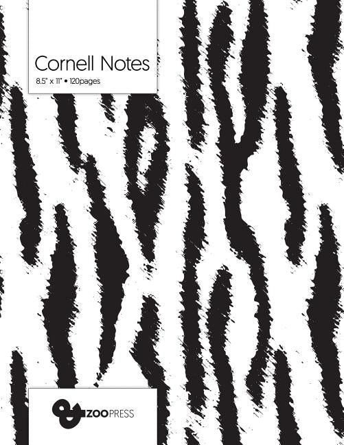 Cornell Notes: B&W Tiger Pattern Cover - Best Note Taking System for Students, Writers, Conferences. Cornell Notes Notebook. Large 8. by &zoo Press