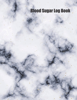 Blood Sugar Log Book: Track Important Diabetes Information Daily Weekly Logs Record Glucose Levels 4x a Day, 7 Days a Week White Marble Desi by Journals, Rosewater