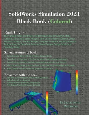 SolidWorks Simulation 2021 Black Book (Colored) by Verma, Gaurav