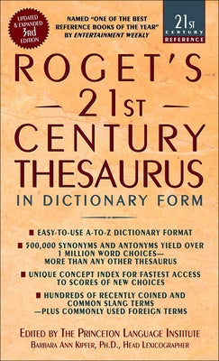 Roget's 21st Century Thesaurus by Kipfer, Barbara Ann