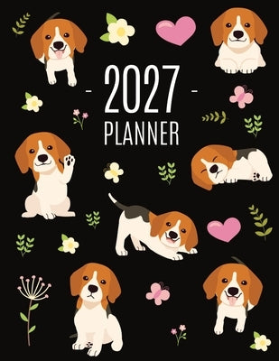 Beagle Planner 2027: Cute Daily Organizer (12 Months) Pretty Scheduler With Friendly Pooch by Press, Happy Oak Tree