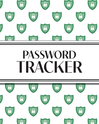 XL Large Print Password Tracker (Lock Shield Green): 8"x10" 450+ Alphabetical Password Logbook for Easy Organization; Perfect for Seniors with its 16 by Revive Stationery