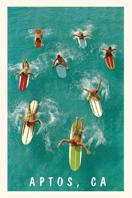 The Vintage Journal Surfers Paddling, Aptos, California by Found Image Press