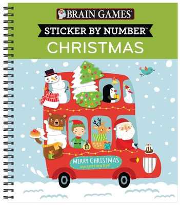 Brain Games - Sticker by Number: Christmas (Kids) [With Sticker(s)] by Publications International Ltd