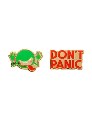 The Hitchhiker's Guide to the Galaxy Enamel Pin Set by Out of Print