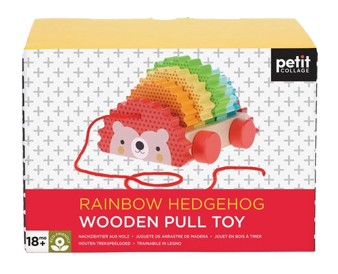 Rainbow Hedgehog Wooden Pull Toy by Petit Collage