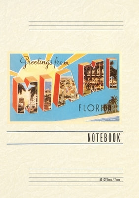 Vintage Lined Notebook Greetings from Miami, Florida by Found Image Press