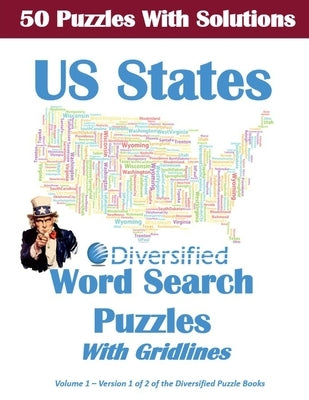 50 United States Word Search Puzzles With Solutions: Gridlines Included by Stevens, Martin