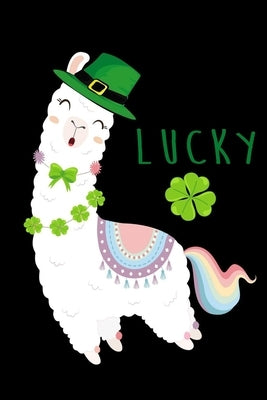 Lucky: Cute St Patricks Day Funny Llama With Shamrock And Rainbow by Irish Co