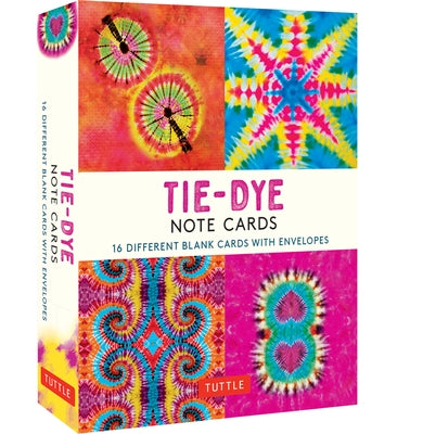 Tie-Dye, 16 Note Cards: 16 Different Blank Cards with 17 Patterned Envelopes in a Keepsake Box! by Tuttle Publishing