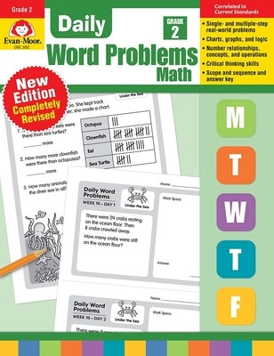 Daily Word Problems Math, Grade 2 Teachers Edition by Evan-Moor Corporation