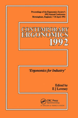Contemporary Ergonomics: Ergonomics For Industry by Lovesay, E. J.