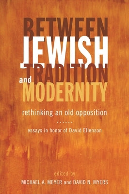 Between Jewish Tradition and Modernity: Rethinking an Old Opposition: Essays in Honor of David Ellenson by Myers, David