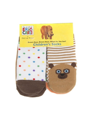 World of Eric Carle: Brown Bear, Brown Bear Baby/Toddler Socks 4-Pack - 2t-3t by Out of Print