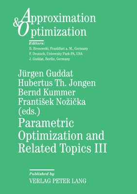Parametric Optimization and Related Topics III by Guddat, Jürgen