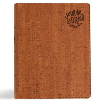 CSB Journal and Draw Bible for Kids, Brown Cork Leathertouch by Csb Bibles by Holman