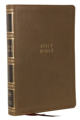 Nkjv, Compact Center-Column Reference Bible, Leathersoft, Brown, Red Letter, Comfort Print by 