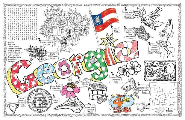 Georgia Symbols & Facts Funsheet - Pack of 30 by Gallopade, International