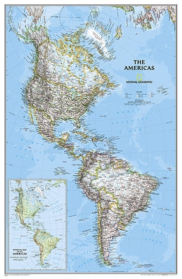 National Geographic Americas Wall Map - Classic (23.75 X 36.5 In) by National Geographic Maps