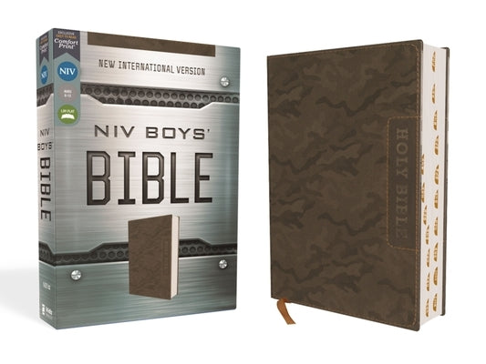 Niv, Boys' Bible, Leathersoft, Brown Camo, Thumb Indexed Tabs, Comfort Print by Zondervan