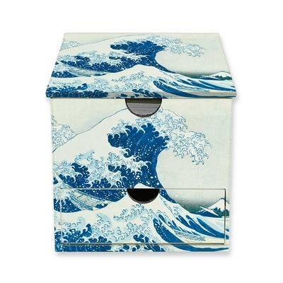 Katsushika Hokusai: The Great Wave Flame Tree Memo Box with Drawer by Flame Tree Studio