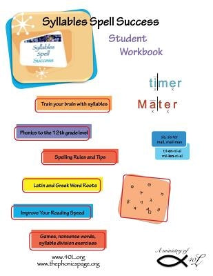 Syllables Spell Success Student Workbook by Potter, Donald L.