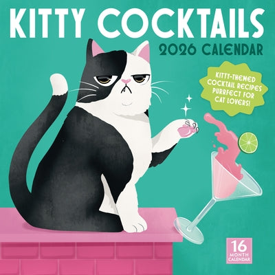 2026 Kitty Cocktails Wall Calendar by The London Studio