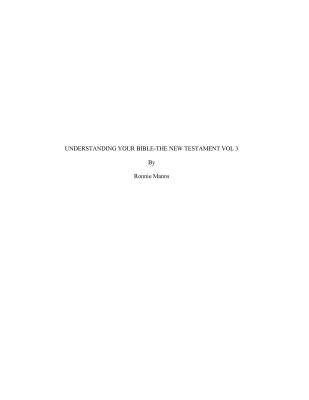 Understanding Your Bible-The New Testament by Manns, Ronnie