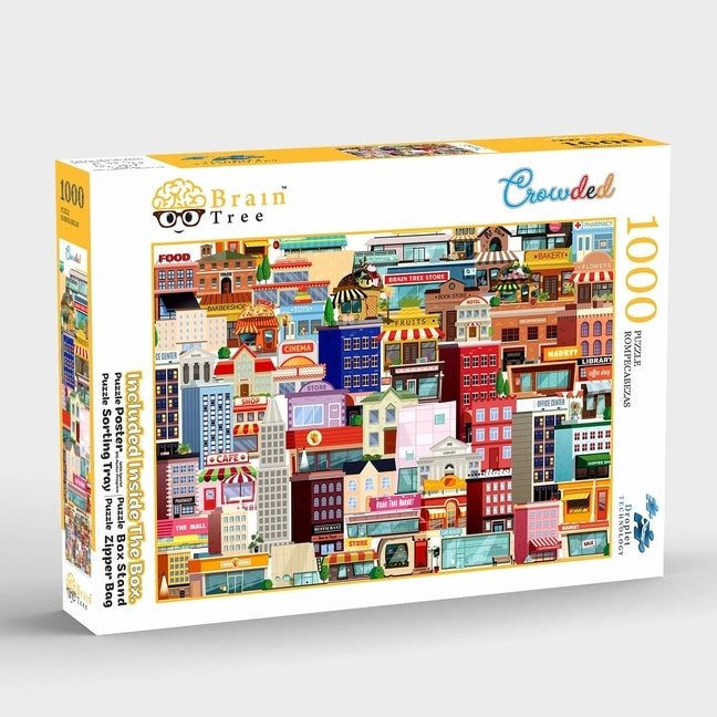 Brain Tree - Crowded 1000 Piece Puzzle for Adults: With Droplet Technology for Anti Glare & Soft Touch by Brain Tree Games LLC