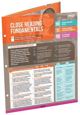 Close Reading Fundamentals (Quick Reference Guide) by Lapp, Diane
